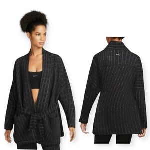 NIKE Yoga Therma-Fit Luxe Reversible Jacquard Oversized Top/Jacket NEW